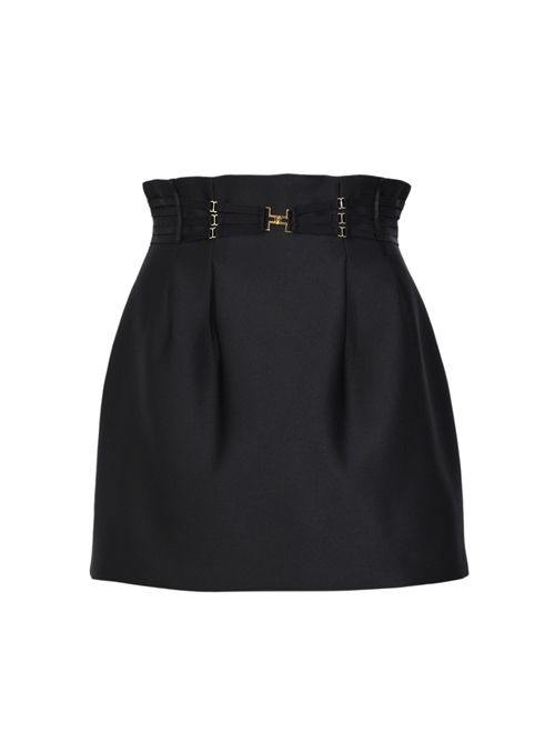 Minigonna in raso duchesse con elastici Elisabetta Franchi | GO18962E2110